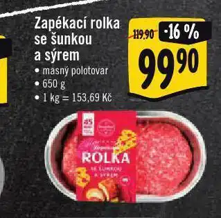 Zapékací rolka se šunkou a sýrem