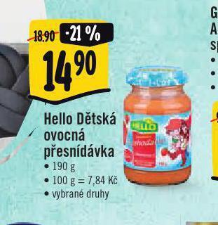 Jip Hello ovocná přesnídávka nabídka