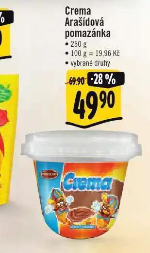 Jip Crema arašídová pomazánka nabídka