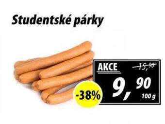 ZEMAN Studentské párky nabídka