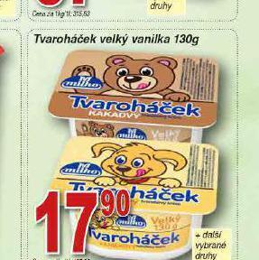 Lidl Tvaroháček velký vanilka nabídka