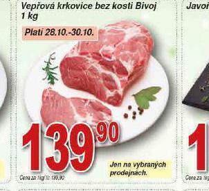 Lidl Vepřová krkovice bez kosti nabídka