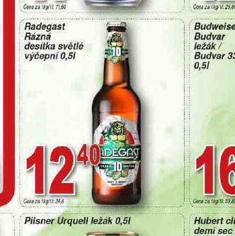 Lidl Pivo radegast rázná 10 nabídka