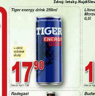 Lidl Tiger energy drink nabídka