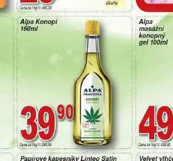 Lidl Alpa konopí nabídka