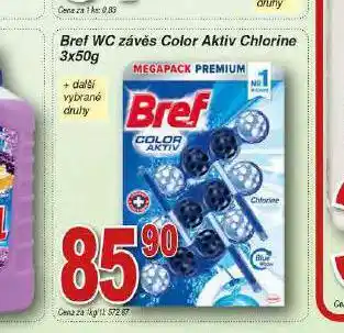 Lidl Bref wc závěs color aktiv chlorine nabídka