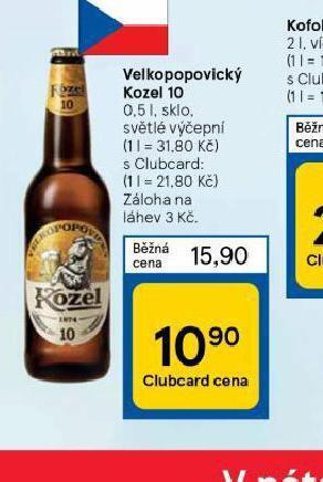 Tesco Pivo velkopopovický kozel 10 nabídka