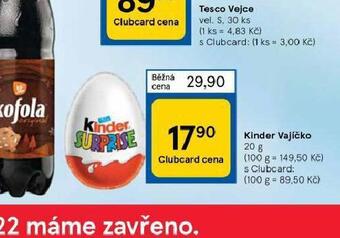 Tesco Kinder vajíčko nabídka