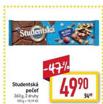 Billa Studentská pečeť 260 g nabídka