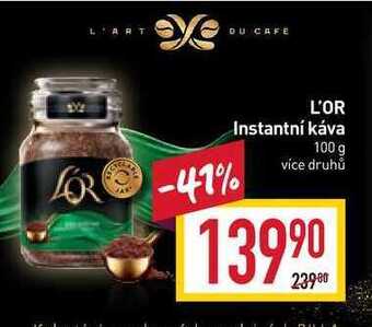Billa L'or instantní káva 100 g nabídka