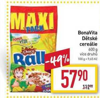 Billa Bonavita dětské cereálie 600 g nabídka
