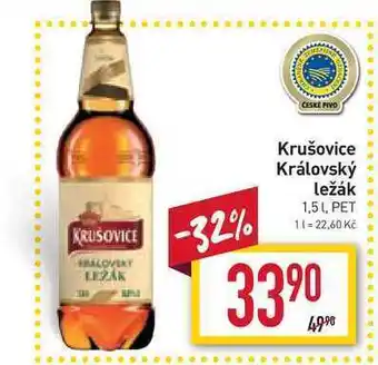 Billa Krušovice královský ležák 1,5 l, pet nabídka