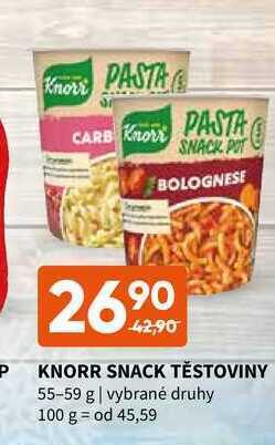 Terno Knorr snack těstoviny 55-59 g nabídka