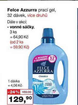 Felce azzurra prací gel, 32 dávek