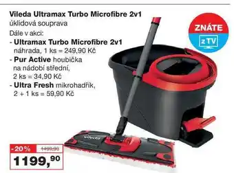 Ráj drogerie Vileda ultramax turbo microfibre 2v1 nabídka