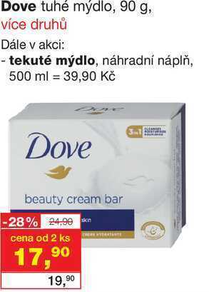 Ráj drogerie Dove tuhé mýdlo, 90 g nabídka