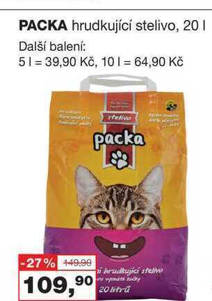 Ráj drogerie Packa hrudkující stelivo, 20 l nabídka