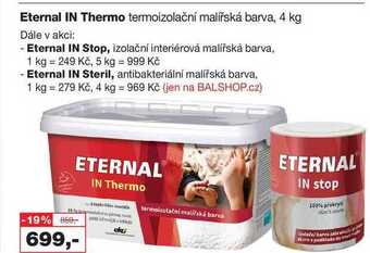 Barvy a laky drogerie Eternal in thermo termoizolační malířská barva, 4 kg nabídka