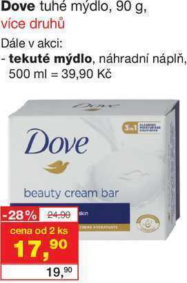 Barvy a laky drogerie Dove tuhé mýdlo, 90 g nabídka