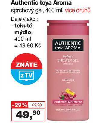 Authentic toya aroma sprchový gel, 400 ml