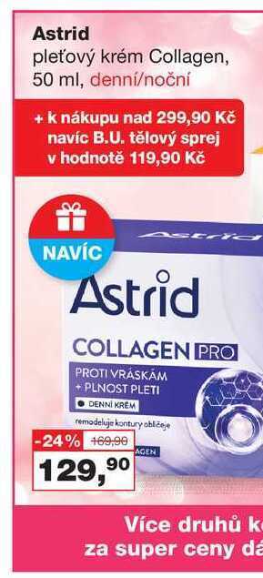 Barvy a laky drogerie Astrid pleťový krém collagen, 50 ml nabídka