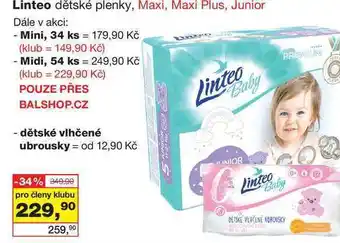 Barvy a laky drogerie Linteo dětské plenky, maxi nabídka