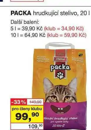 Barvy a laky drogerie Packa hrudkující stelivo, 20l nabídka