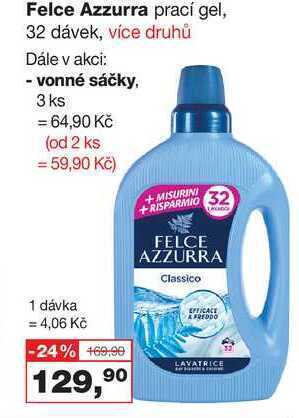 Barvy a laky drogerie Felce azzurra prací gel, 32 dávek nabídka