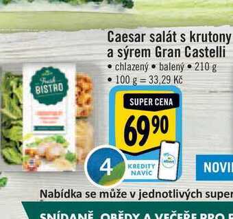 Albert Caesar salát s krutony a sýrem gran castelli 210 g nabídka