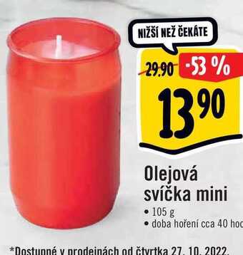 Albert Olejová svíčka mini 105 g nabídka