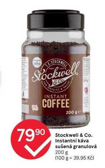 Tesco Stockwell & co. instantní káva sušená granulová 200 g nabídka