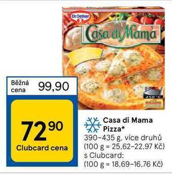 Tesco Casa di mama pizza* 390-435 g nabídka