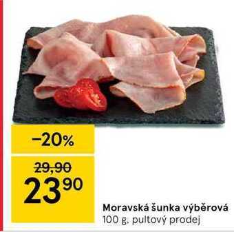 Tesco Moravská šunka výběrová 100 g nabídka