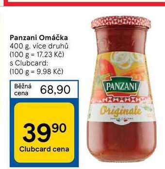 Tesco Panzani omáčka 400 g nabídka
