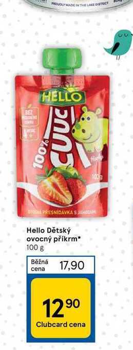 Tesco Hello dětský ovocný příkrm* 100 g nabídka