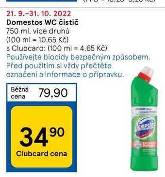 Tesco Domestos wc čistič 750 ml nabídka
