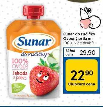 Tesco Sunar do ručičky ovocný příkrm 100 g nabídka