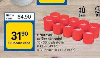 Tesco Hřbitovní svíčky náhradní 10x 30 g nabídka