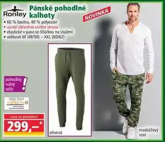 Norma Pánské pohodlné ronley kalhoty nabídka