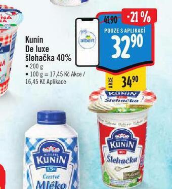 Albert Kunín de luxe šlehačka nabídka