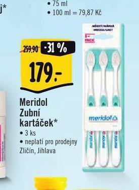 Albert Meridol zubní kartáček nabídka