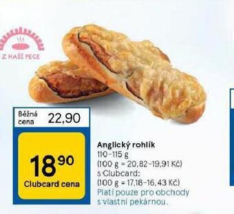 Tesco Anglický rohlík nabídka