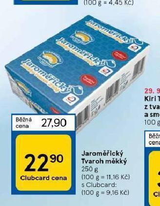 Tesco Jaroměřický tvaroh měkký nabídka