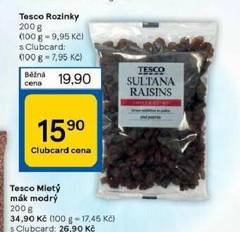 Tesco Rozinky nabídka