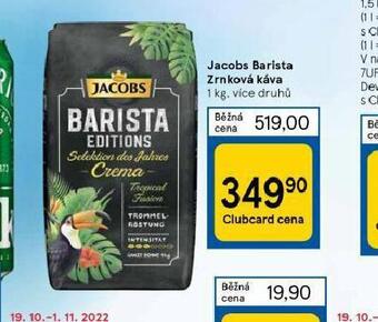 Tesco Jacobs barista zrnková káva nabídka