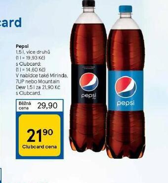Tesco Pepsi, mirinda, 7up, mountain dew nabídka