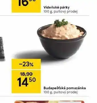 Tesco Budapešťská pomazánka nabídka