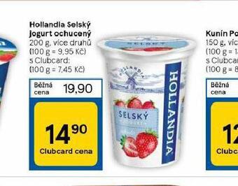 Tesco Hollandia selský jogurt ochucený nabídka