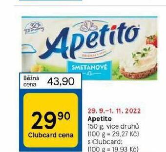 Tesco Apetito nabídka