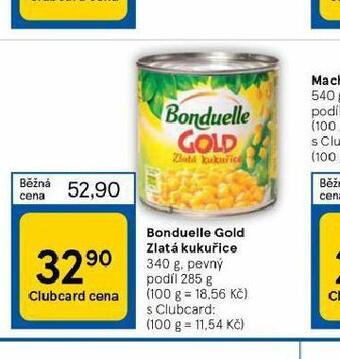 Tesco Bonduelle gold zlatá kukuřice nabídka